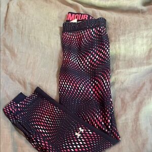 Under Armour Pink and navy 3/4 Leggings